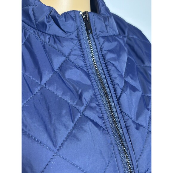Quilted Vest Navy Blue Puffer Sleeveless Womens Size M Casual Winter Outdoors - Picture 2 of 7